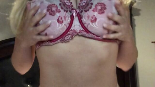 Madison Carter teases her huge tits and plays with vibrator