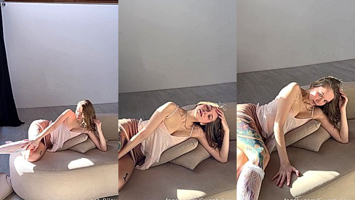 sexy girl Baby Riley tasing in her sexy night gown