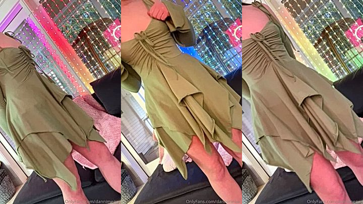 Danni Meow showing off her sexy dress