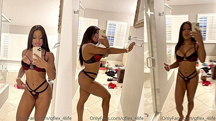 ebony babe Qimmah Russo lingerie try-on-haul