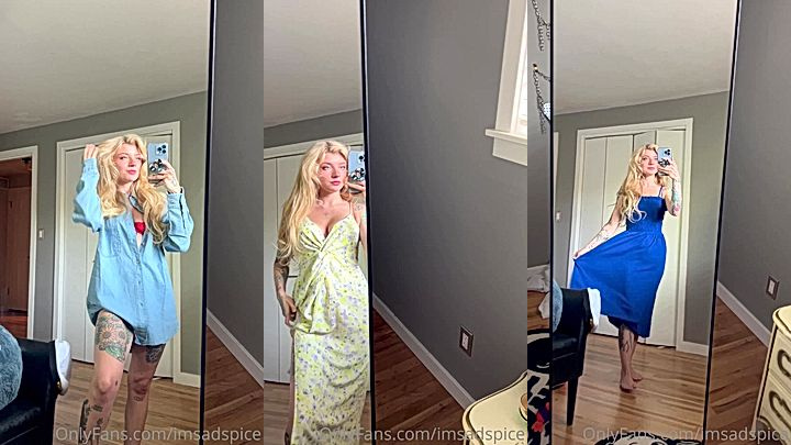 Imsadspice showing off her dress try-on-haul