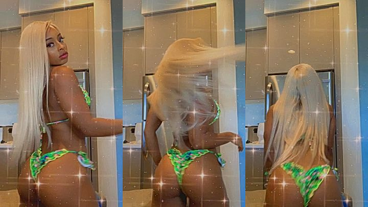 Qimmah Russo in her new green bikini