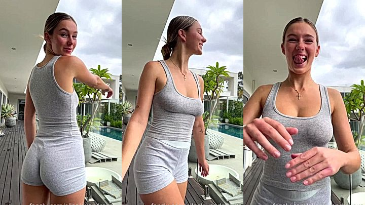 Ellaalexandraxo shaking her ass and boobs