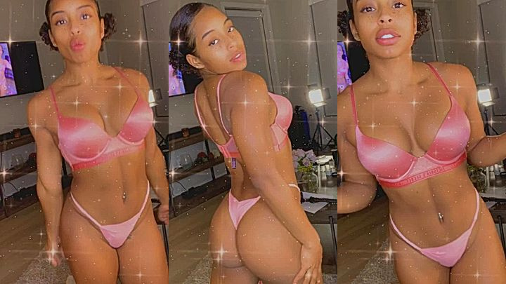 fit ebony chick Qimmah Russo flexing her toned body video leaked