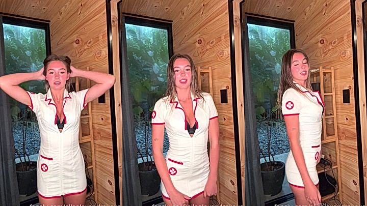 sexy Australian babe Ellaalexandraxo in cute nurse cosplay