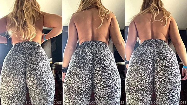 sexy girl Danicooppss twerking her big ass in her yoga pants