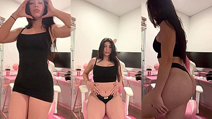 hot babe Aishah Sofey showing off her black lingerie