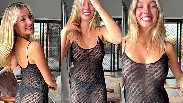 sexy girl Ellaalexandraxo in her see-through black gown
