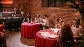 Dare Taylor group of sexy models dining topless