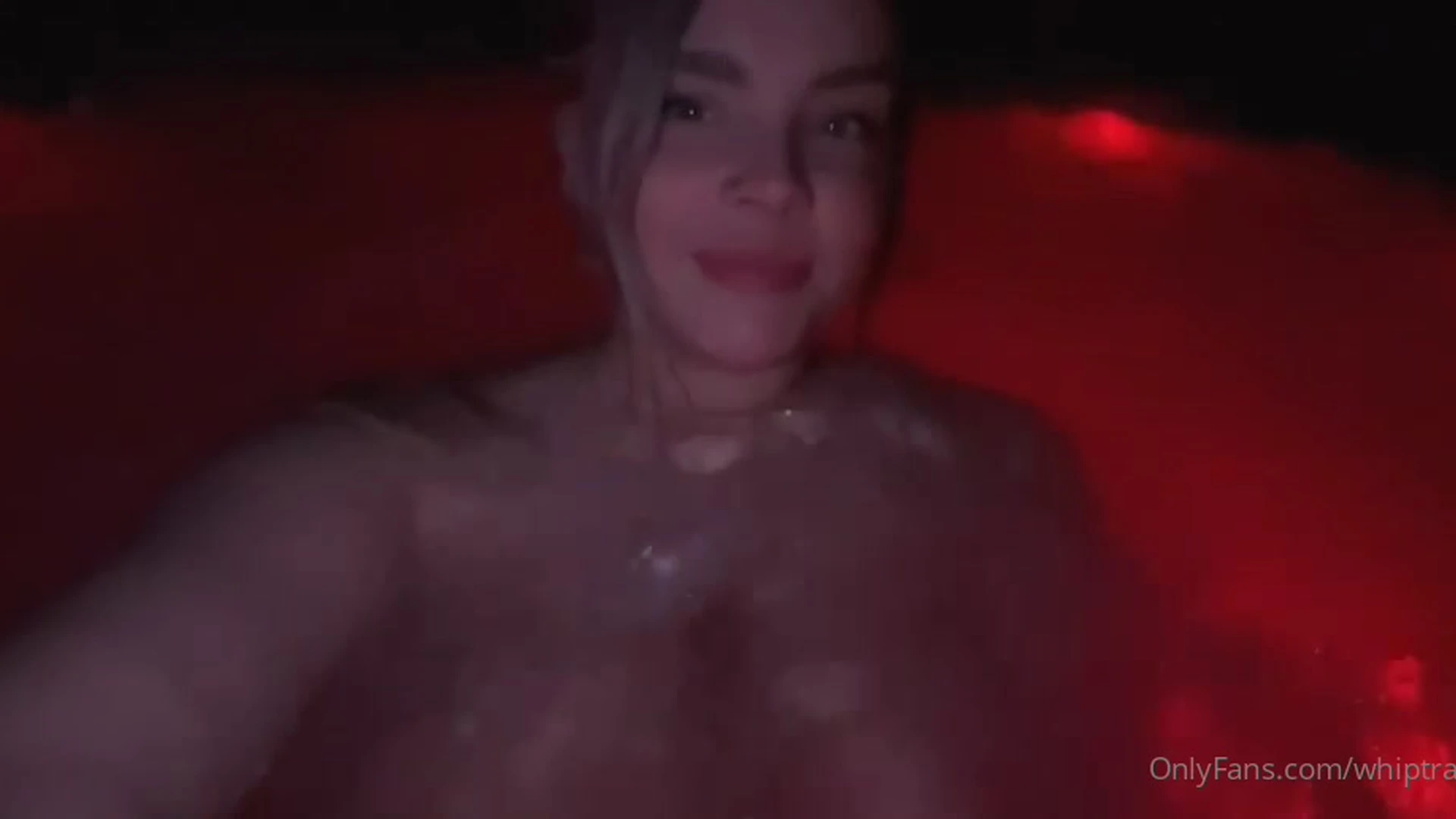 Whiptrax teasing her naked big tits in the bathtub video leaked