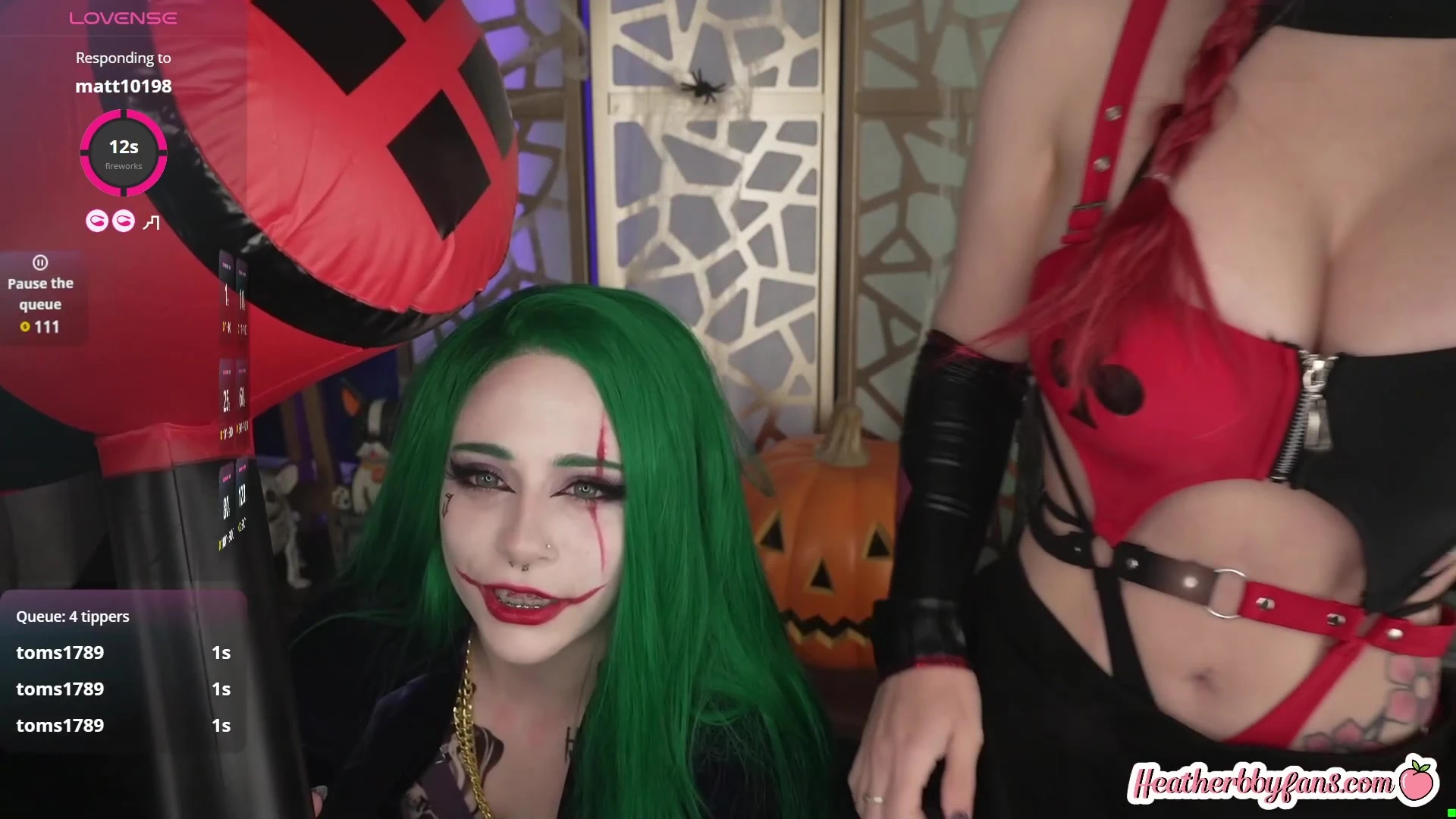 Heatherbby two horny halloween cosplay sluts play