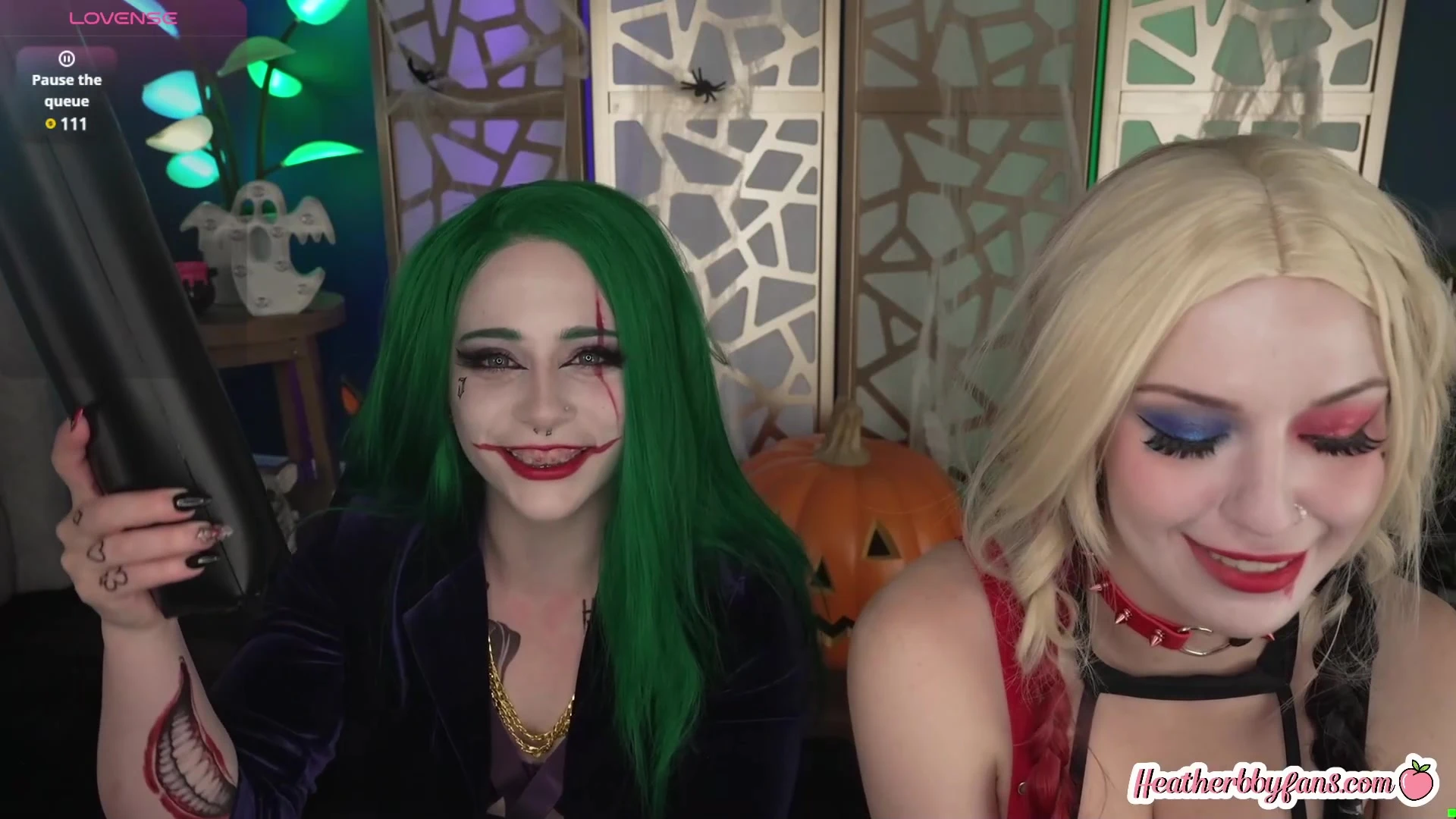 Heatherbby two sexy clown sluts teasing on livestream