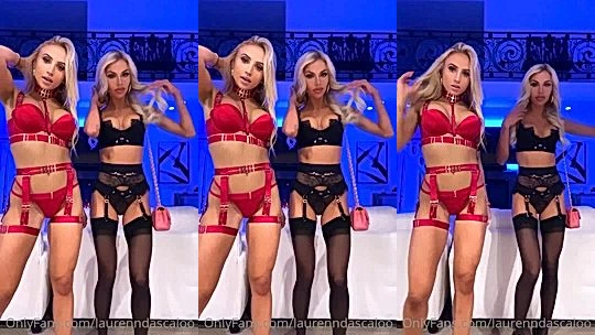 Lauren Dascalo two sexy sluts teasing in their lingerie video leaked