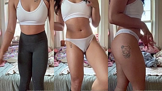 Mankoprincess stripping tease in the lingerie