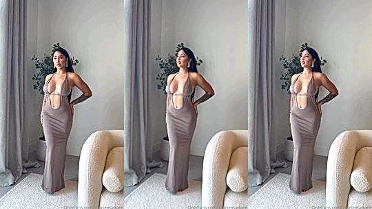 Marie Madore showing off her sexy body in her tight dress