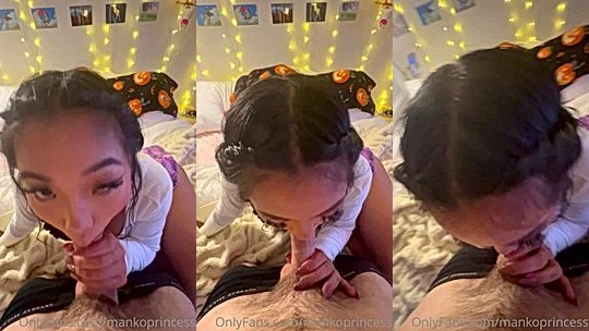 Mankoprincess sucking her boyfriends cock after date
