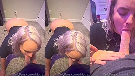 Whiptrax big dildo blowjob and big ass tease in the bedroom