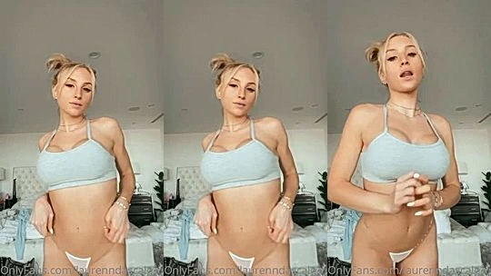 Lauren Dascalo teasing her perky tits in her sexy top