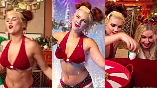 Dare Taylor teasing in her sexy christmas outfit