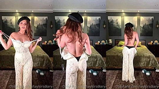 Dare Taylor playing and teasing her big tits in her dress