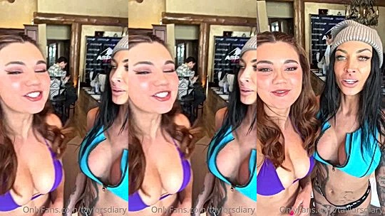 Dare Taylor two sexy lesbian babe big titty tease