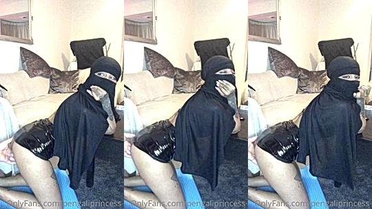 hijabi babe Yasmina Khan getting fucked in her latex short skirt sextape video leaked