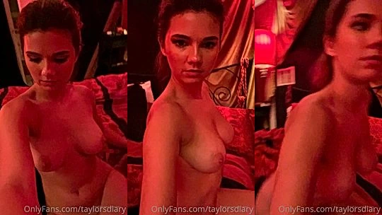 sexy onlyfans babe Dare Taylor teasing naked in the redroom