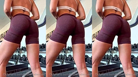 Lauren Dascalo working out her fit booty in the gym