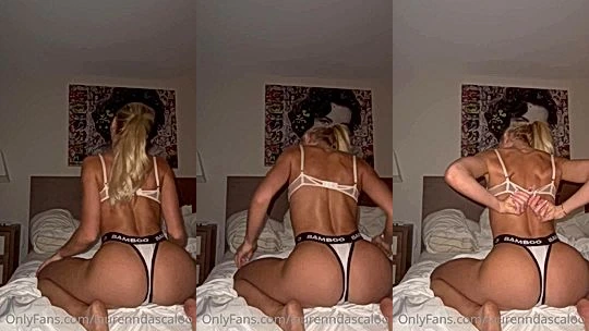 Lauren Dascalo bubble tease in her white panties