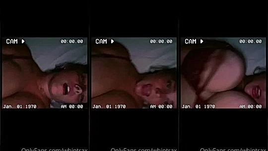 Whiptrax teasing her naked big tits in the middle of the night