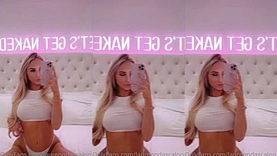Lauren Dascalo teasing her hot body in the mirror reflection