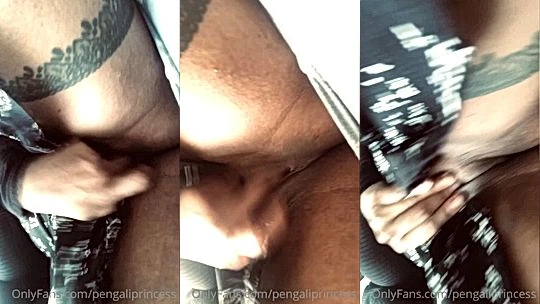 Yasmina Khan pulling her skirt up and masturbating for her fans