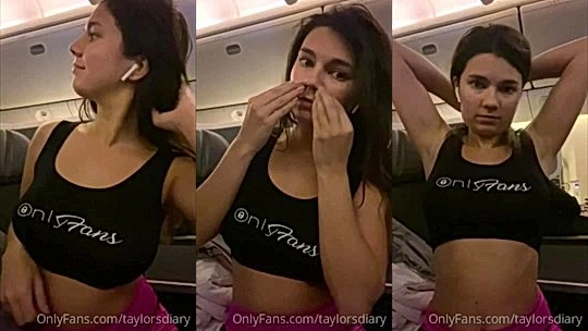 sexy babe Dare Taylor flashing her big tits for her fans video leaked