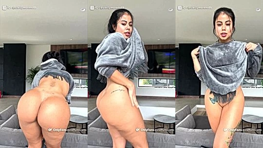 Steffy moreno teasing her naked big booty