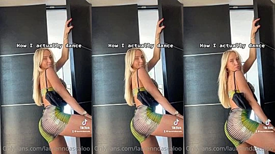 Lauren Dascalo dancing and teasing her sexy outfit
