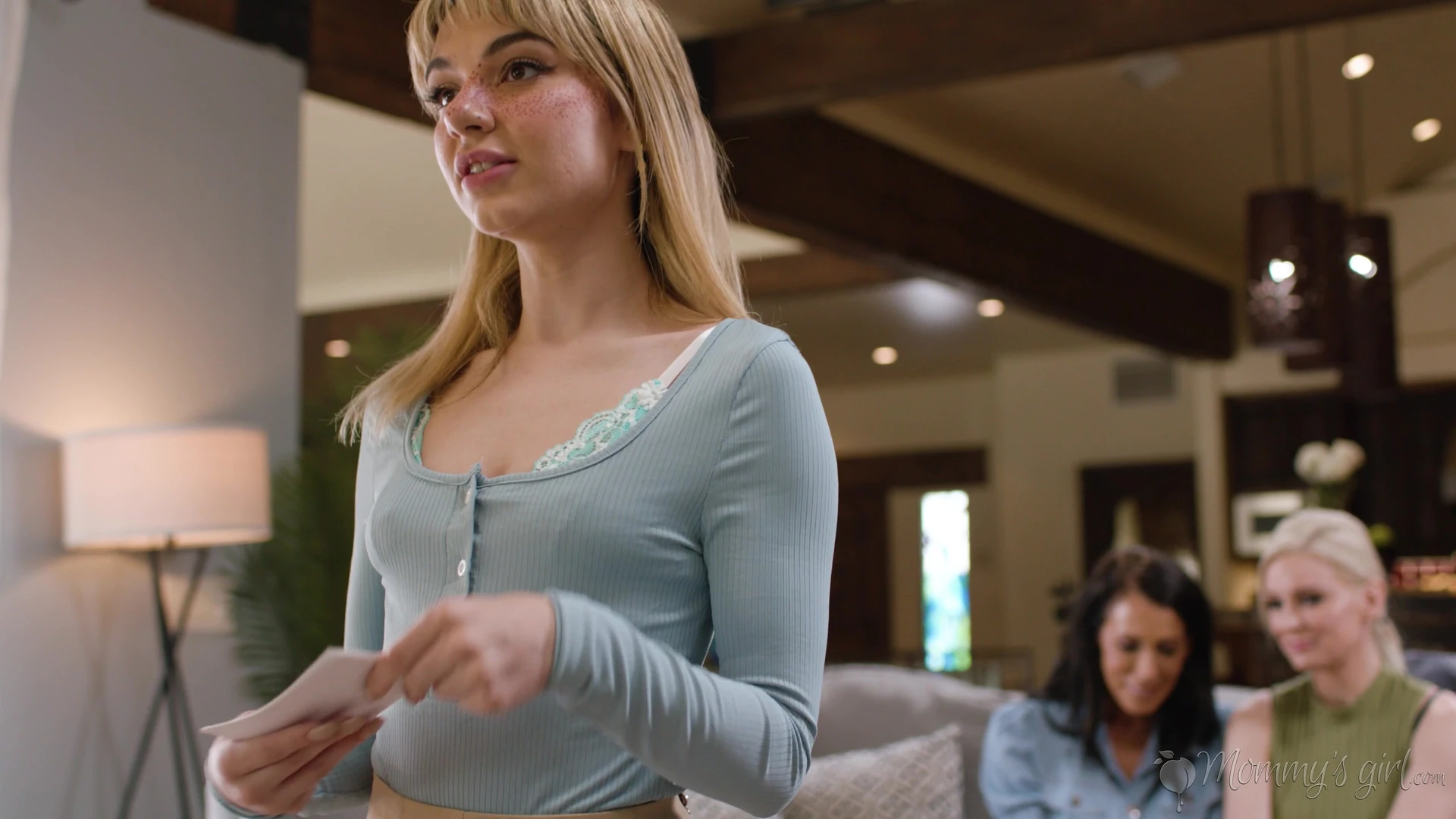 Kenzie Taylor two horny cougars seduces young lesbian teen