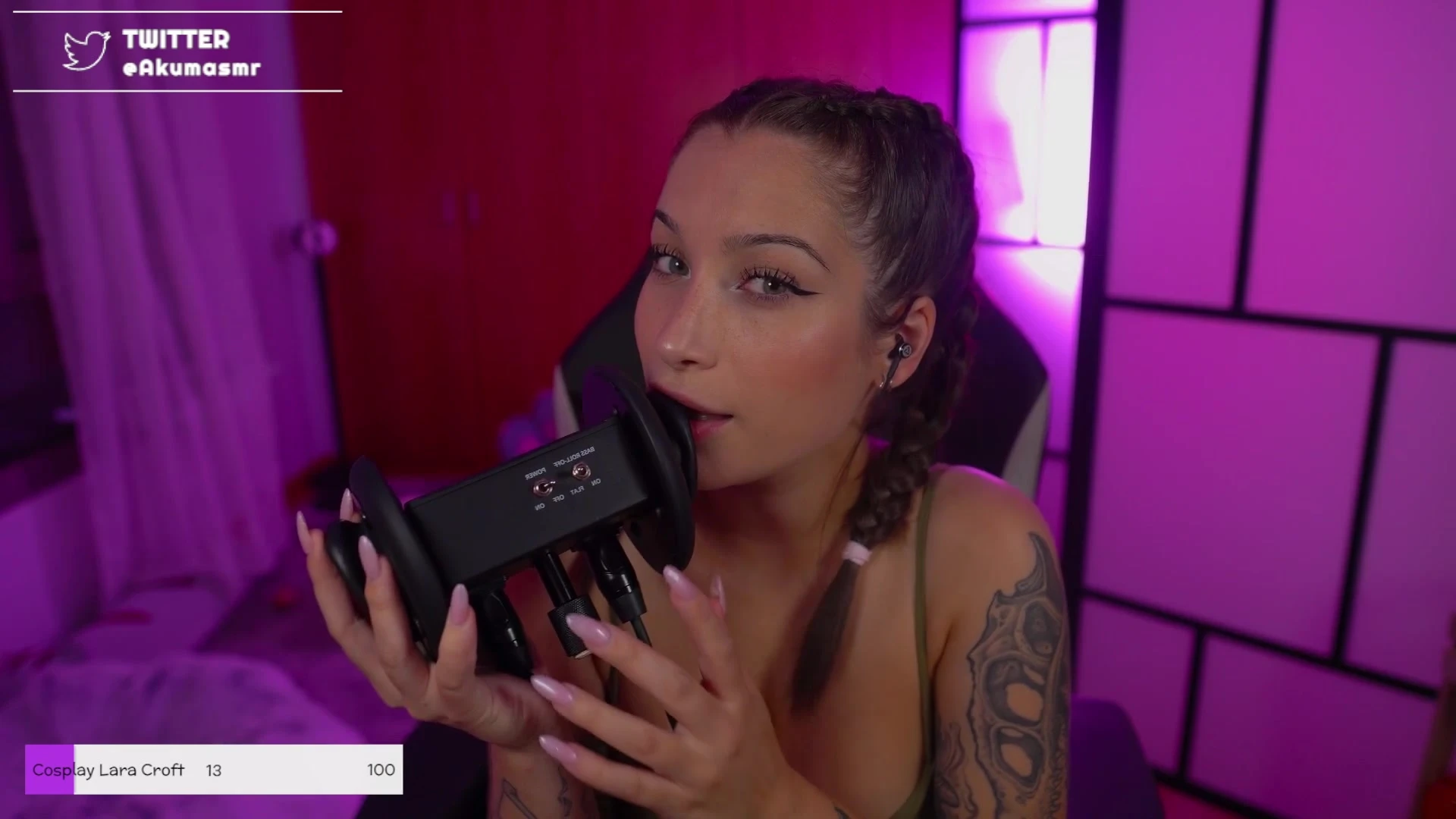 Akumagirl sexy string top asmr tease