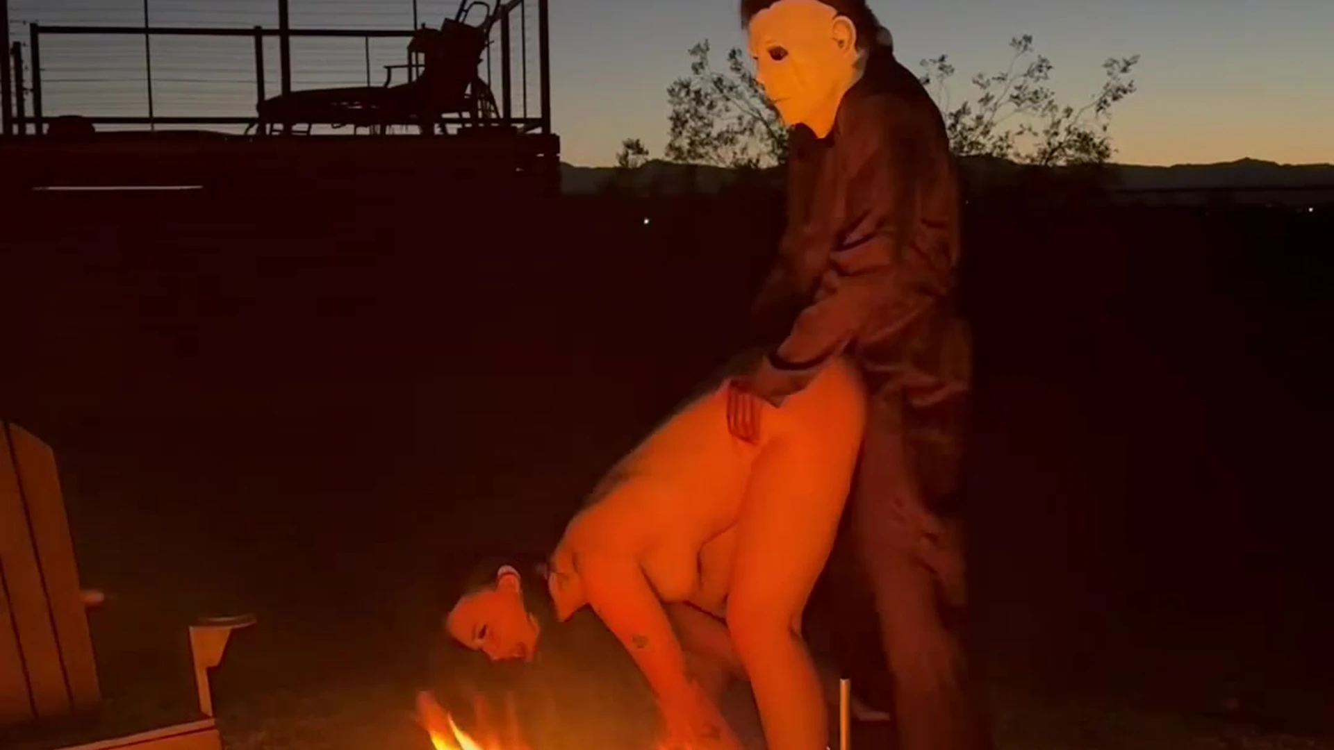 Baddies gallery sexy girl getting fucked by halloween by the firepit
