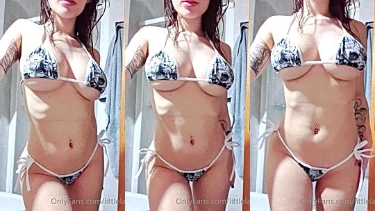 Akumagirl teasing her bikini booty