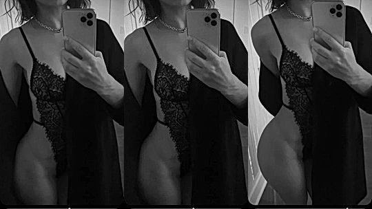 Mirasjuice teasing her sexy body in her night gown