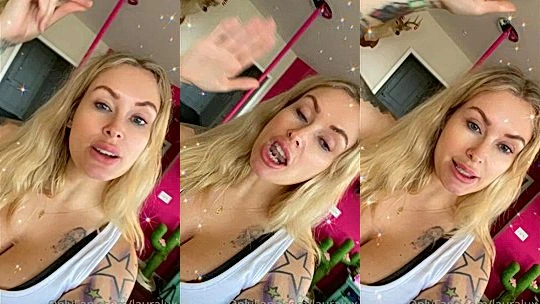 Laura Lux dancing and teasing her big tits
