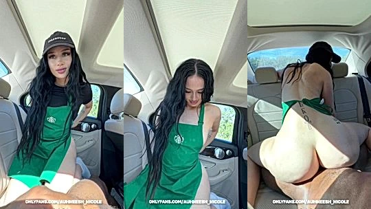 Baddies gallery starbucks employee riding a bbc in the car