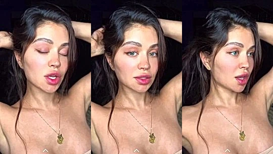 Mirasjuice teasing her sexy perky tits for her fans