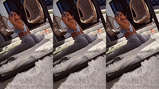 Mirasjuice teasing her big booty in her yoga pants