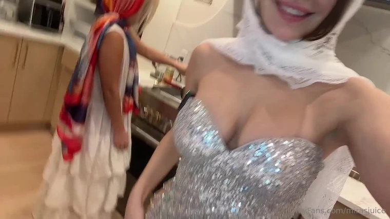 Mirasjuice teasing her sexy body in her dinner dress