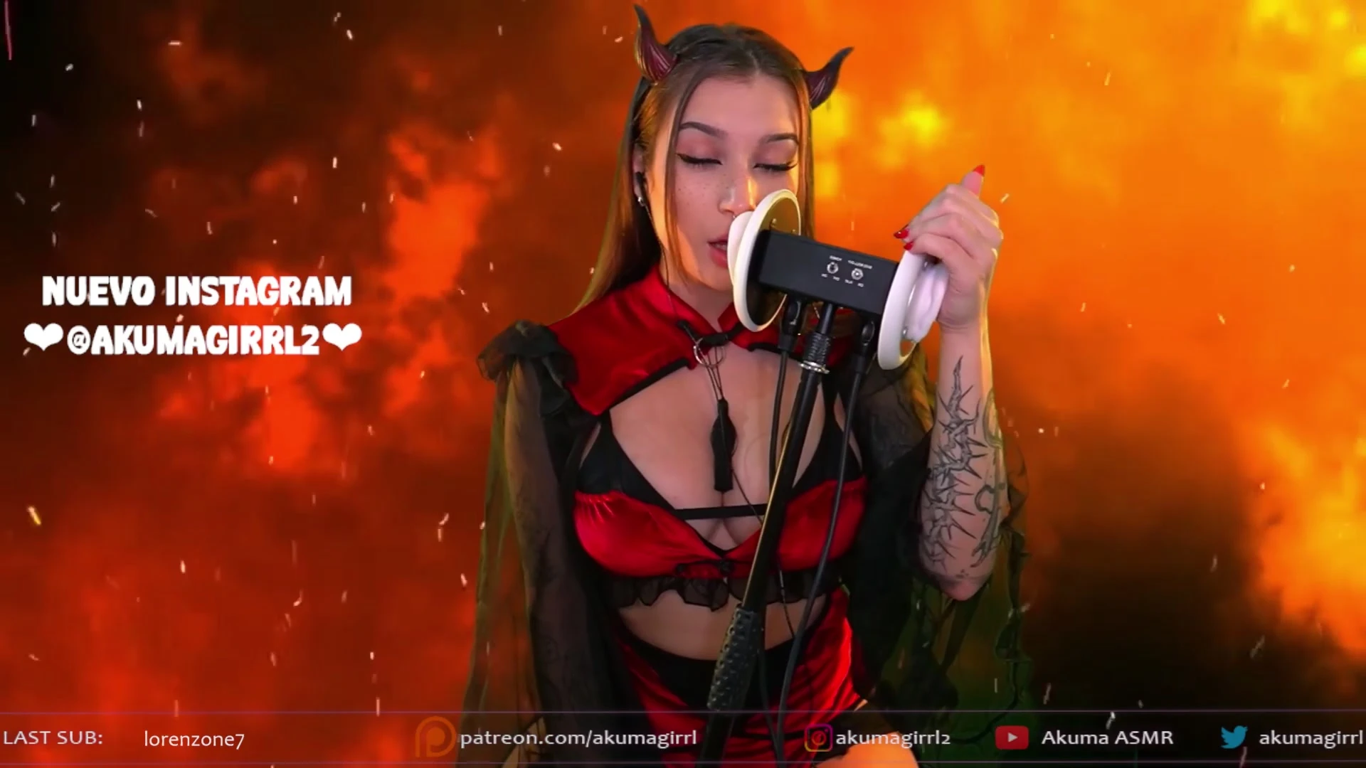 devil girl Akumagirl licking asmr tease