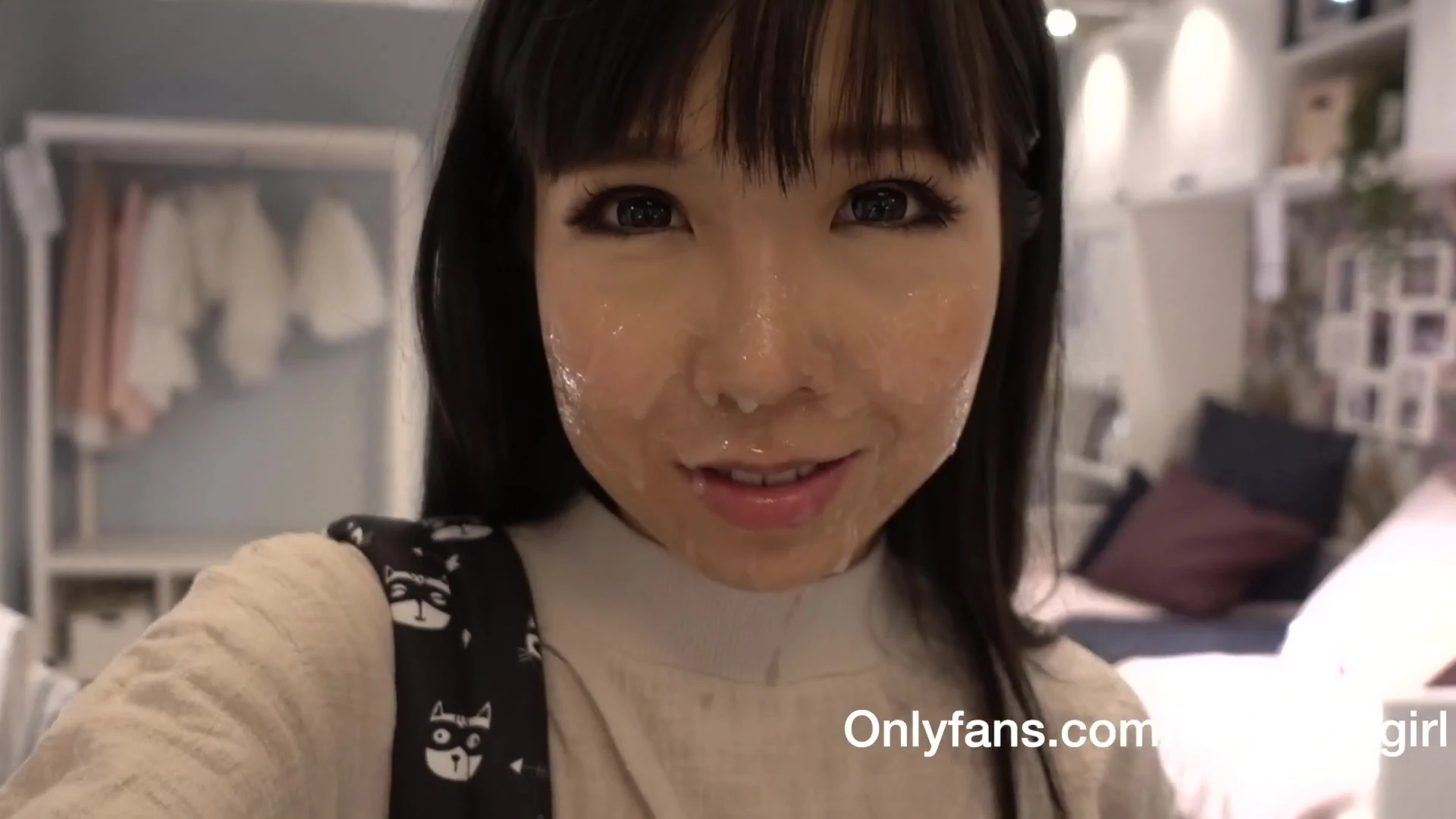 Littlesubgirl walking around public with cum on her face