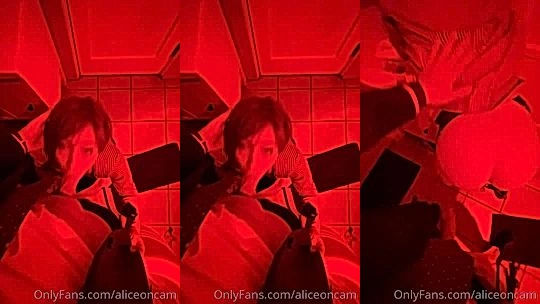AliceOnCam blowjob pov in the red room