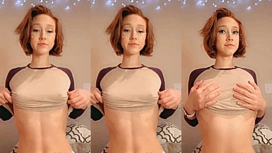 AliceOnCam teasing her perky tits in her braless top