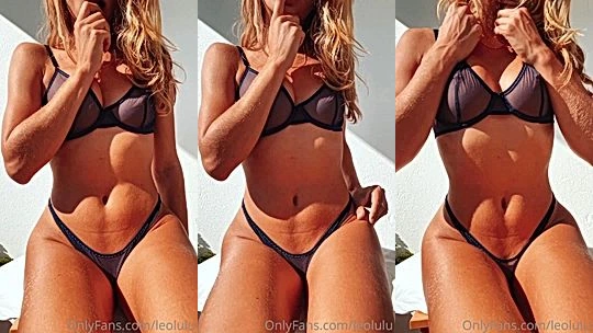 Leolulu teasing her hot body in her sexy lingerie